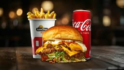 Parmezan Garlic Double + Pomfrit + Coca Cola 0.33l