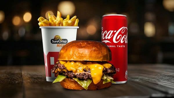 BIG double+ pomfrit + Coca cola 0.33l