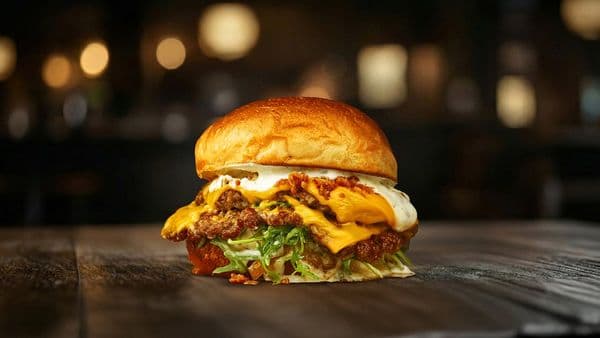 Garlic Parmesan double burger
