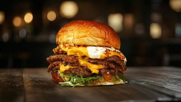 Garlic Parmesan double double burger