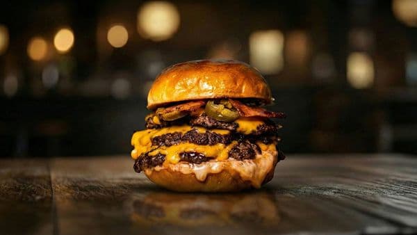 Smoke BBQ triple burger