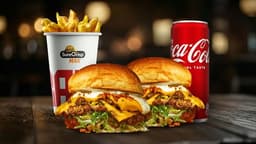 XL 2x Parmezan Garlic Double + Pomfrit + Coca Cola