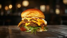 Garlic Parmesan triple burger