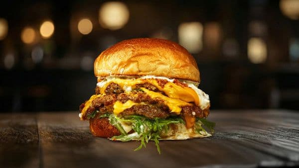 Garlic Parmesan triple burger