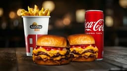 XL 2 x Original Cheese Double + 1 x pomfrit + 1 x Coca Cola 0,33l